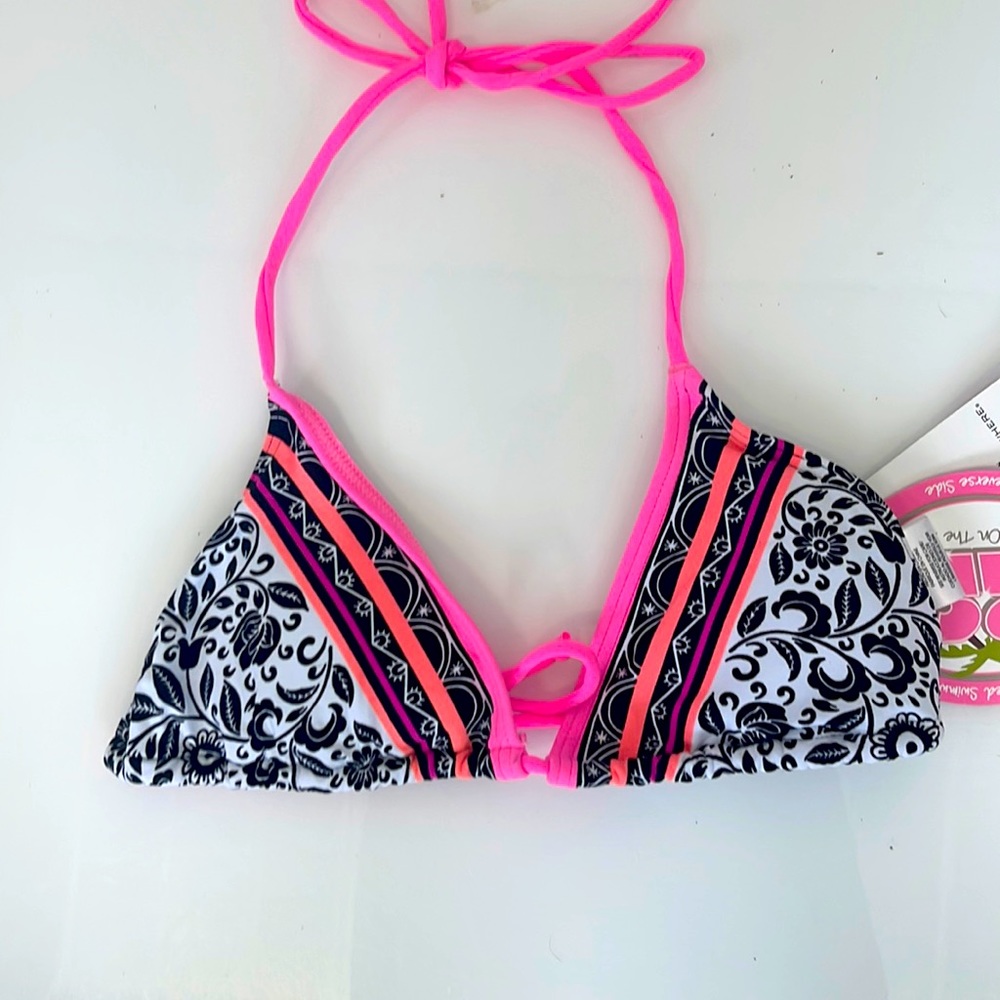 Coco Rave XS halter bikini Top New tie back